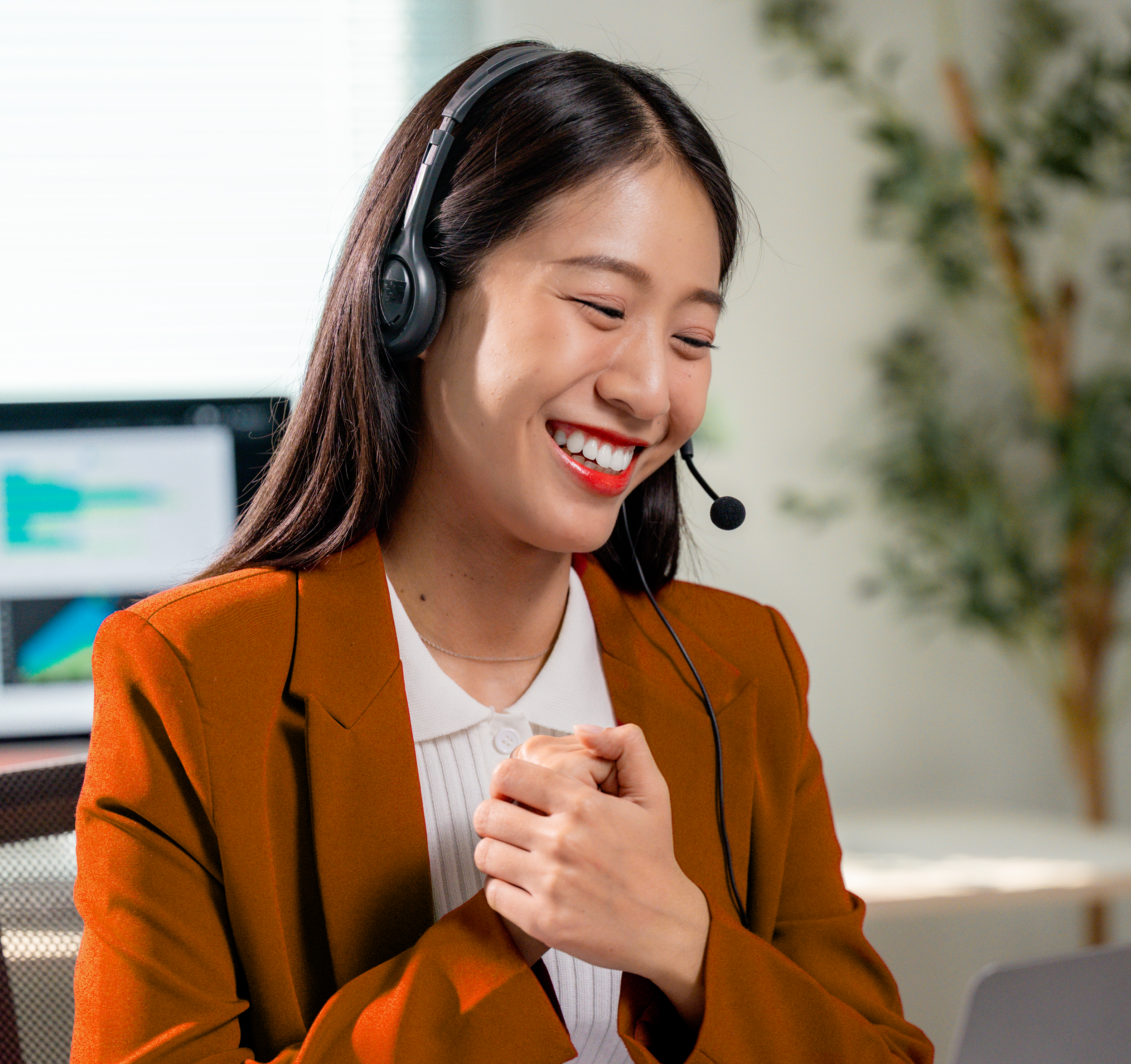A girl sitting at a desk