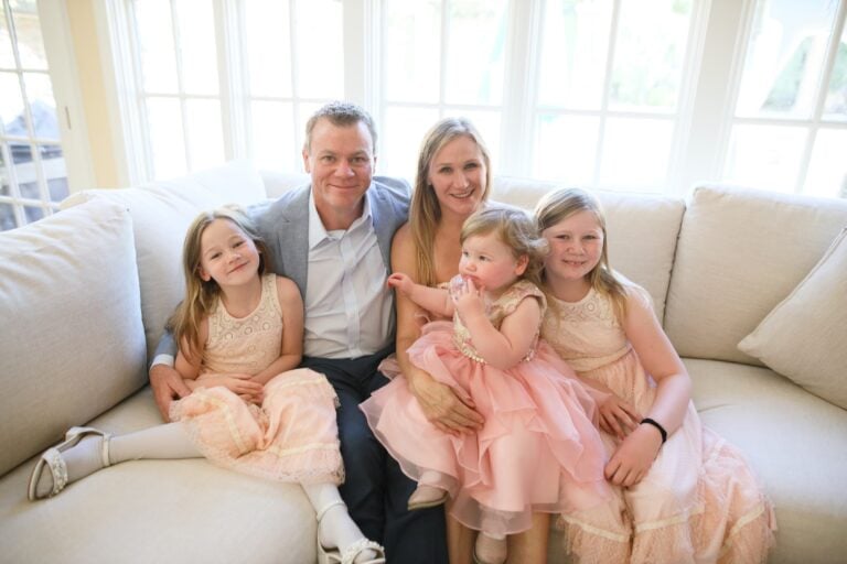 Daniel Ramsey, CEO of MyOutDesk, with his family
